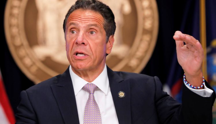 New York Governor Andrew Cuomo holds a press conference on the Covid pandemic

