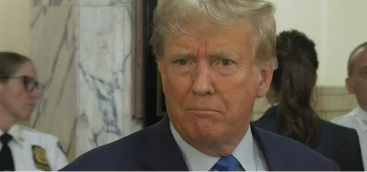 Trump has a meltdown outside New York courtroom.