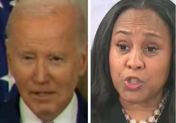 President Biden and Fulton County DA Fani Willis.