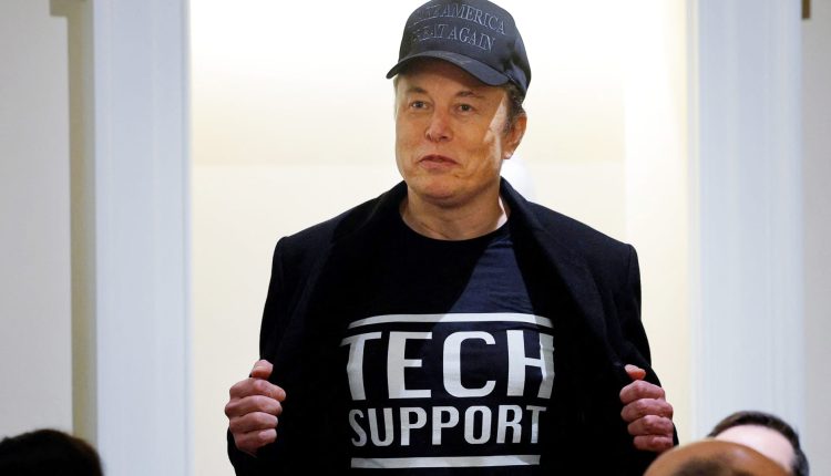 The Tesla shares have taken back every week since Elon Musk went to Washington

