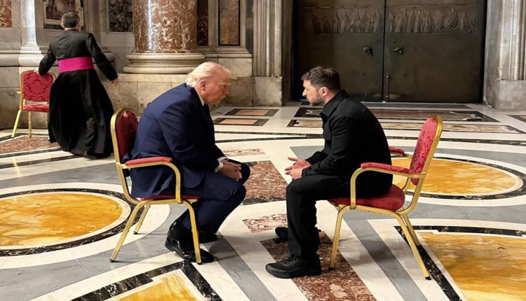 Trump criticizes Russia, meets Zelenskyy in Rome

