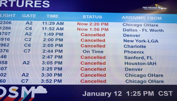 Flights canceled, delayed as weather, Max 9 grounding disrupt travel